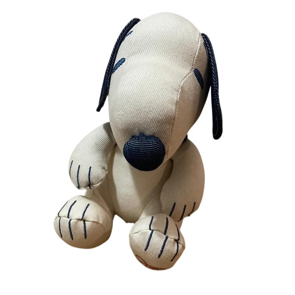American‎ Eagle + Peanuts Snoopy Canvas Denim Plush Toy Gift Bag Dead Stock NWT